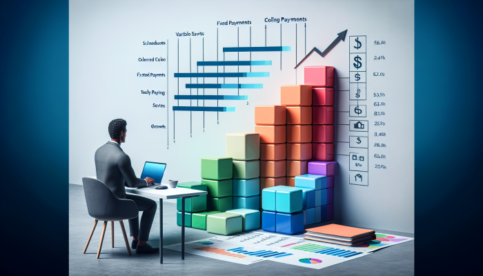 How Debt Consolidation Influences Savings Goals: A Comprehensive Guide | DCL Individual budgeting confidently at a desk with fixed payment schedules and steady savings growth charts.