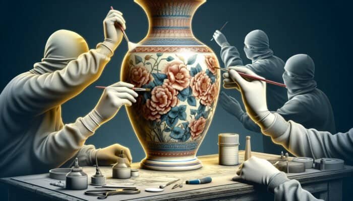 A porcelain vase in East Calder revitalized through professional refinishing, enhancing intricate designs and restoring lustre.