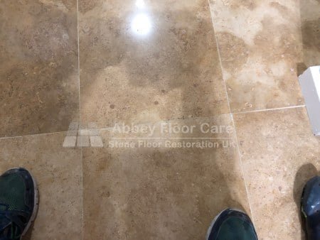 Travertine Polishing Services for Dull Floors in Gloucester