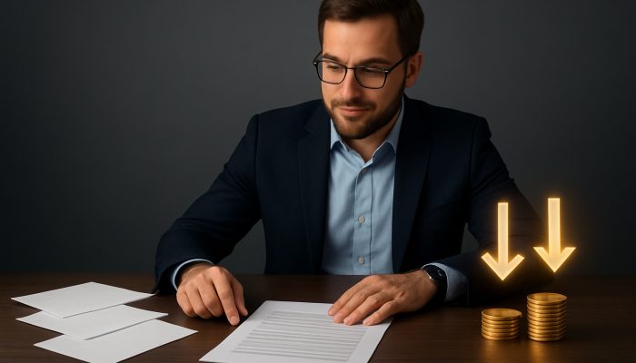 Combine Your Payday Loans Into One Affordable Deal: Save Money Now | DCL Borrower comparing high-interest loans to low-APR consolidation with savings coins and arrows on desk